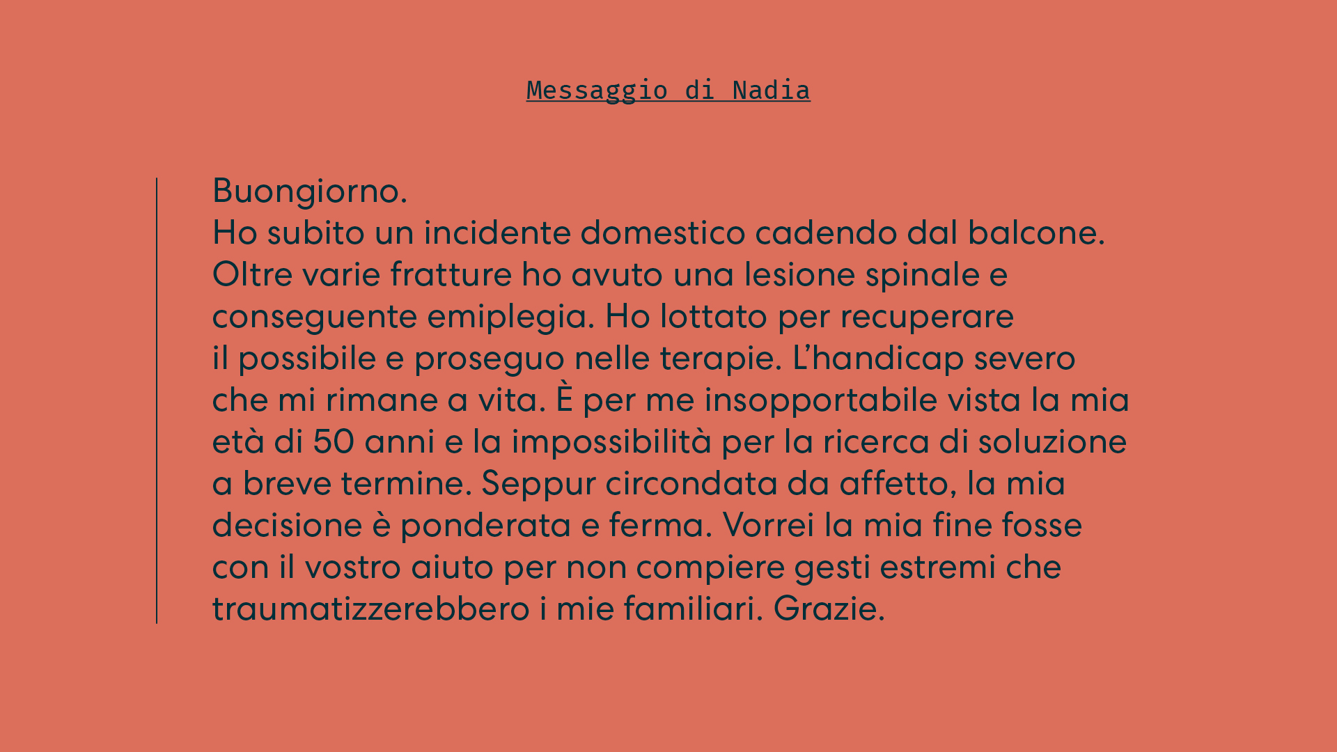 Lettere ricevute dall'associazione Luca Coscioni