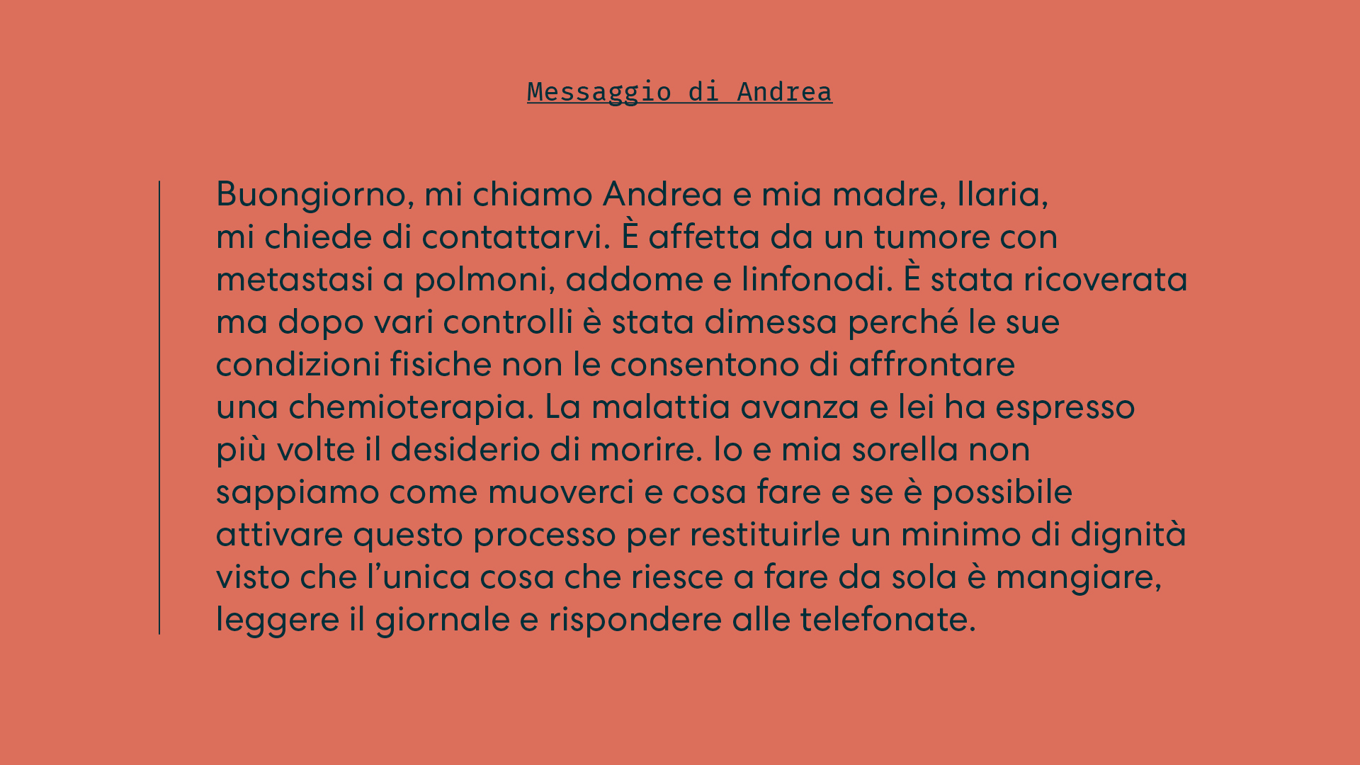 Lettere ricevute dall'associazione Luca Coscioni