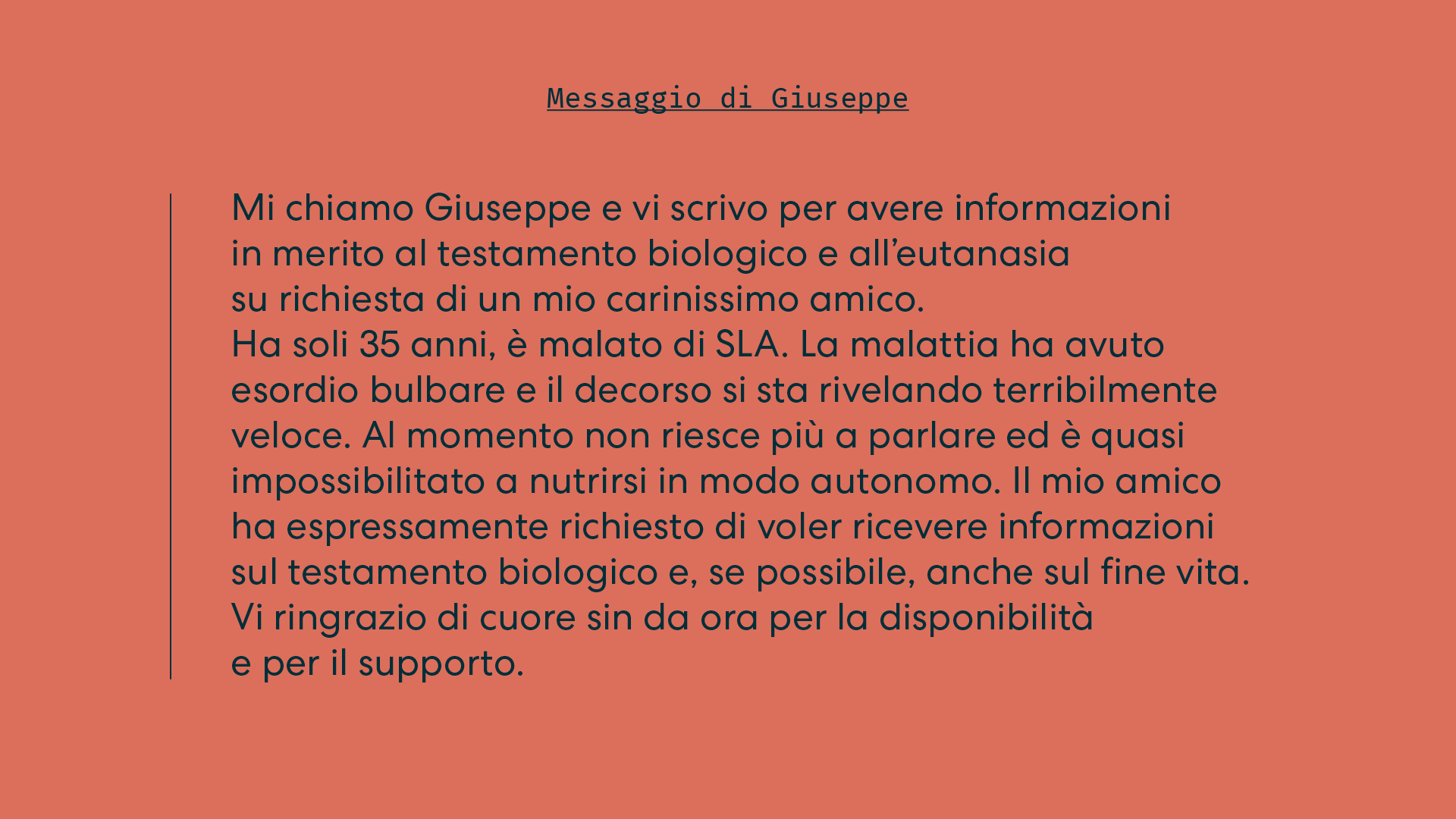 Lettere ricevute dall'associazione Luca Coscioni