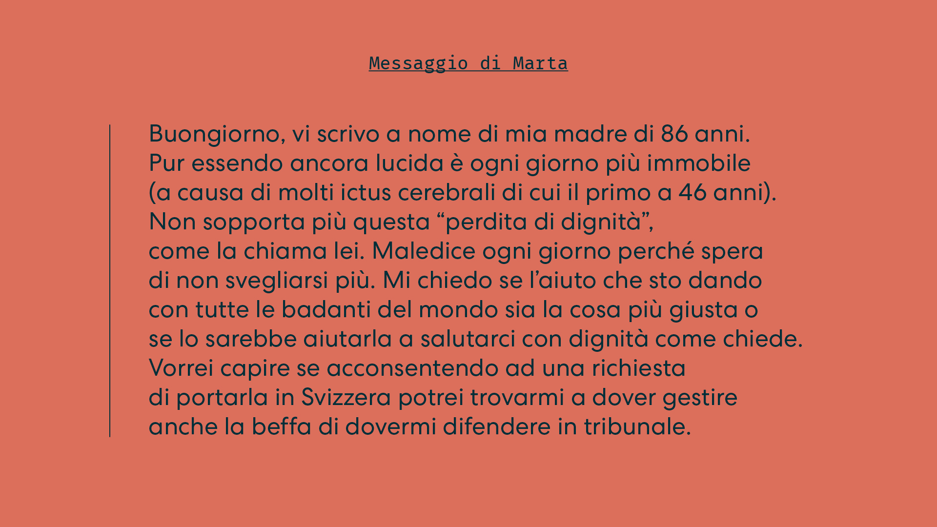 Lettere ricevute dall'associazione Luca Coscioni