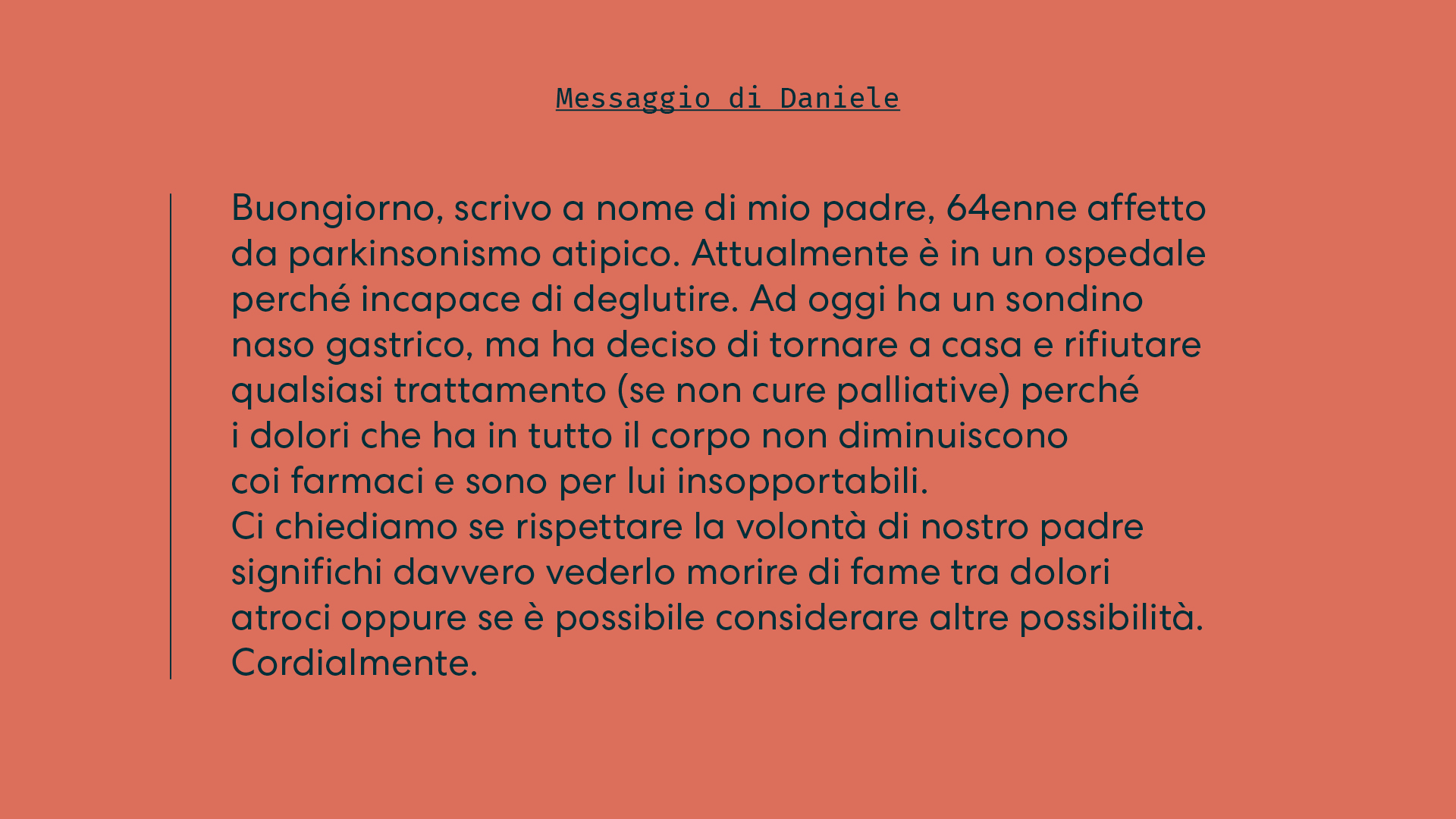 Lettere ricevute dall'associazione Luca Coscioni