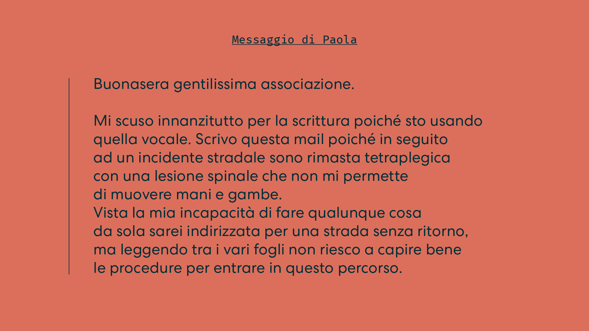 Lettere ricevute dall'associazione Luca Coscioni