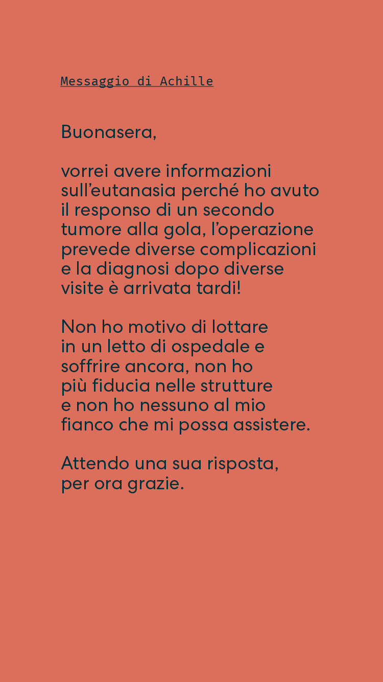 Lettere ricevute dall'associazione Luca Coscioni