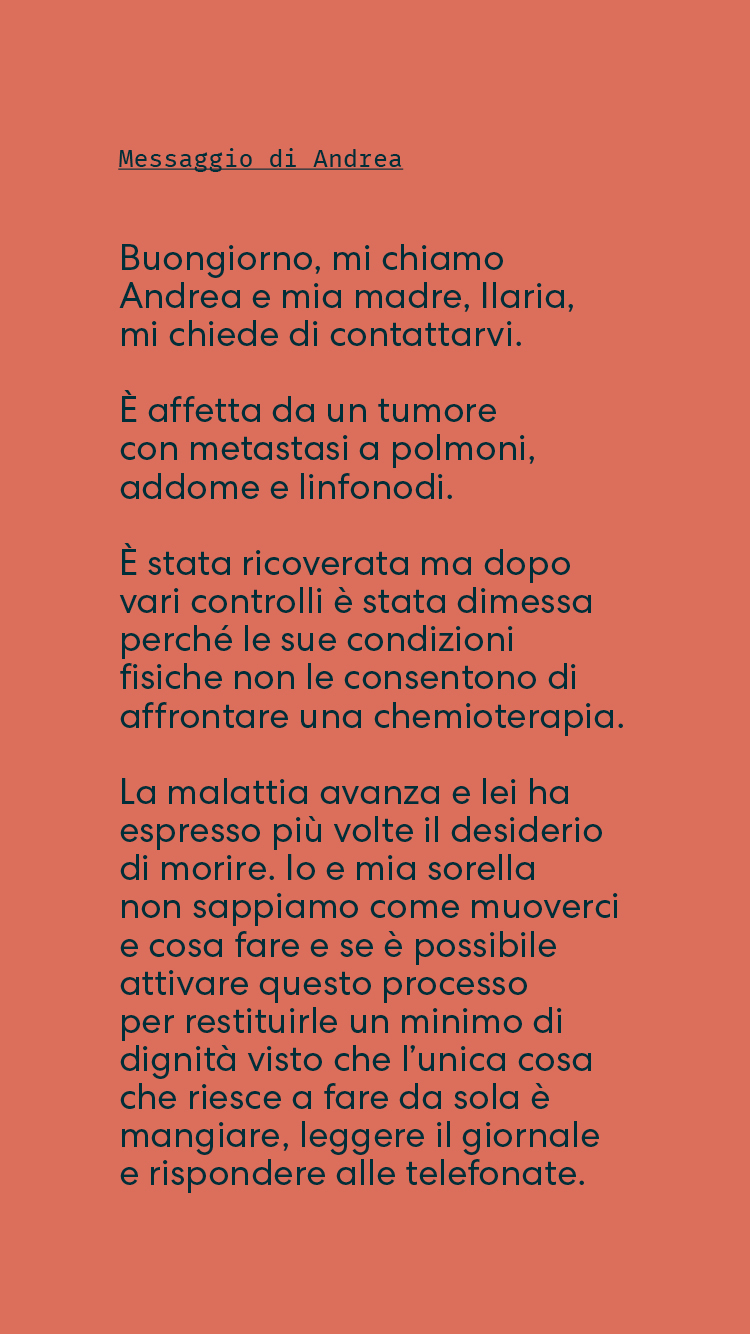 Lettere ricevute dall'associazione Luca Coscioni