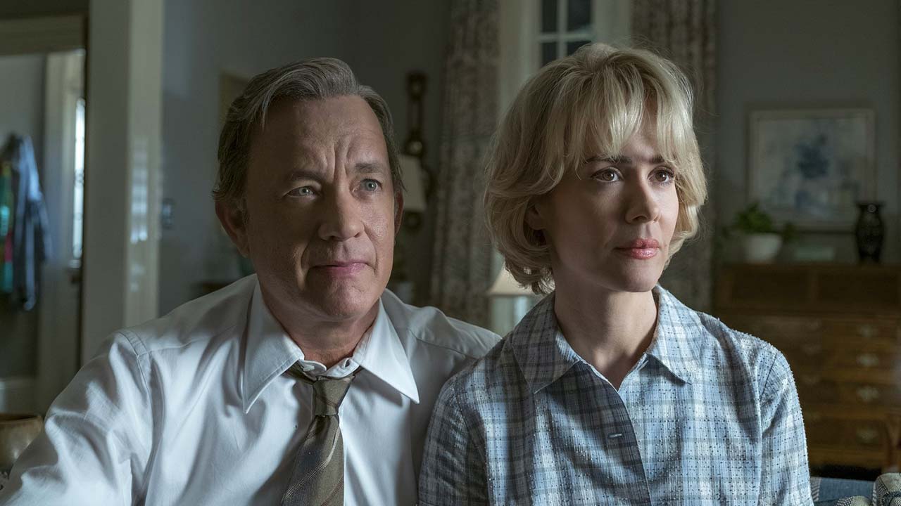 Una scena del film The Post con Meryl Streep e Tom Hanks