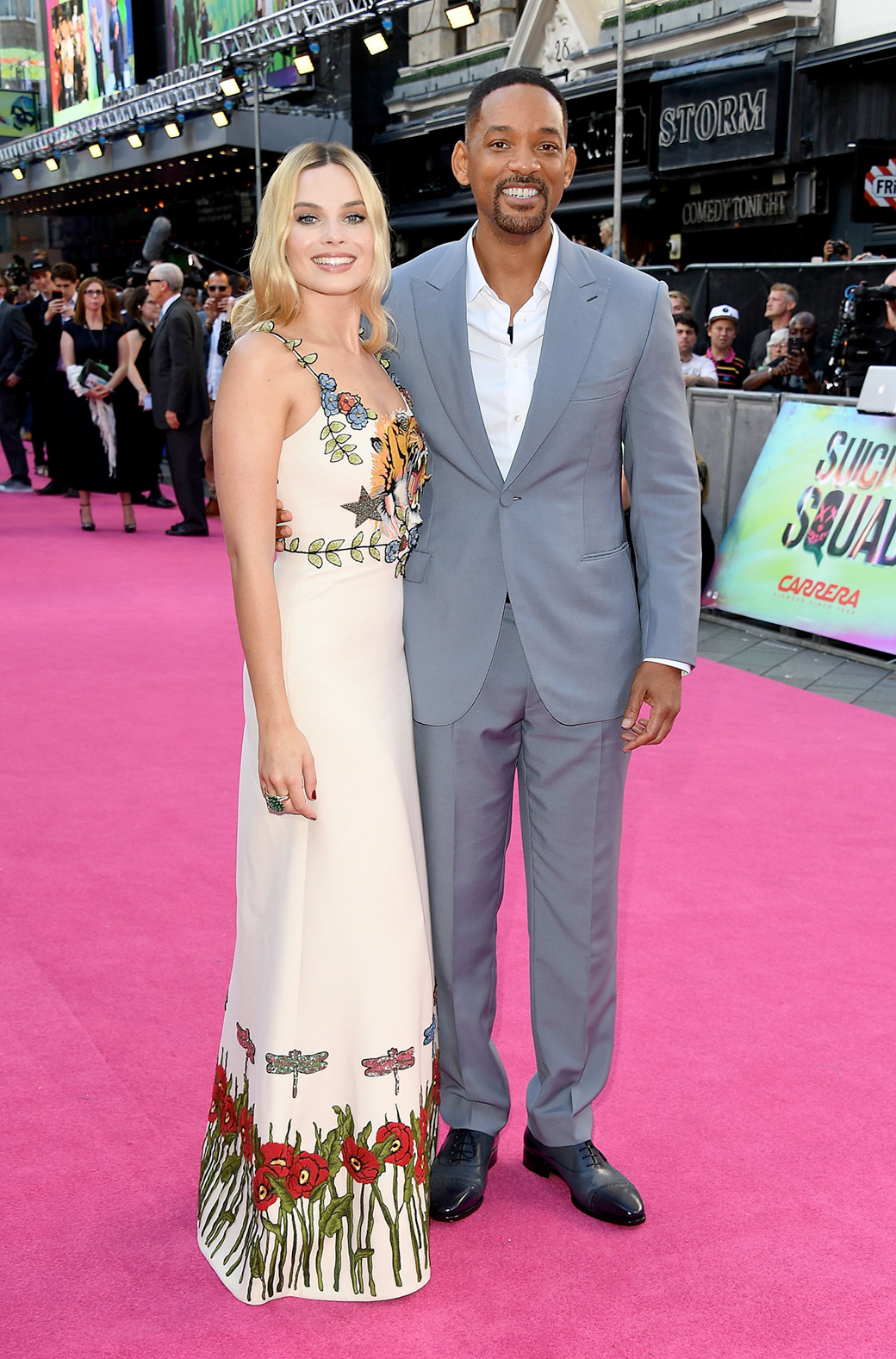 Margot Robbie e Will Smith. Foto Getty