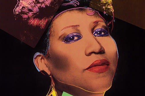 Aretha Franklin ritratta da Andy Warhol per la copertina di "Aretha" (1986)