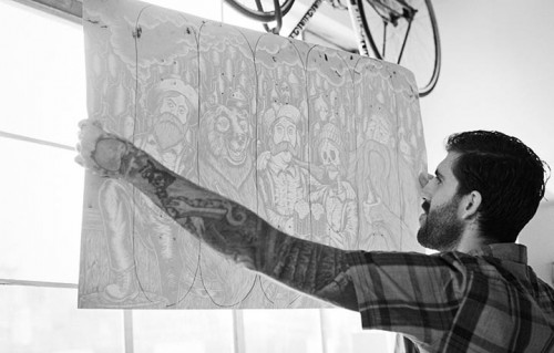 L'installazione della mostraa