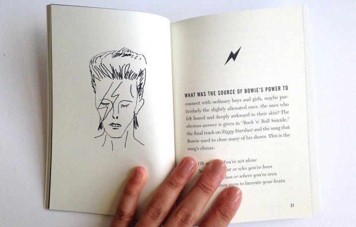 Un dettaglio del nuovo libro di Simon Critchley su David Bowie (foto: Courtney Andujar)