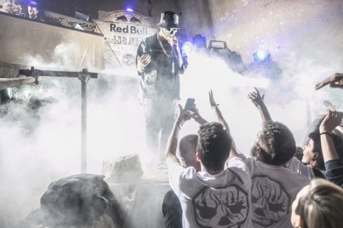 Salmo durante il Red Bull Salmo Secret a Napoli