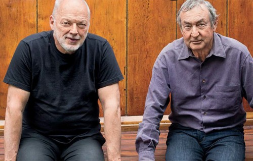 David Gilmour e Nick Mason in un dettaglio della pagina dedicata all'ultimo album dei Pink Floyd nel numero di Rolling Stone di novembre