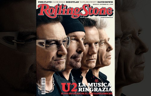 "U2. La musica ringrazia". La copertina di Rolling Stone di novembre