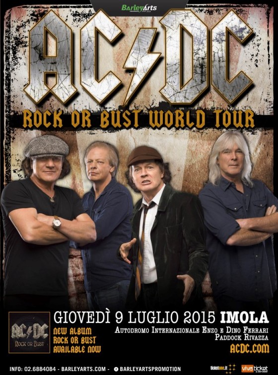 La locandina del "Rock or Bust Tour"