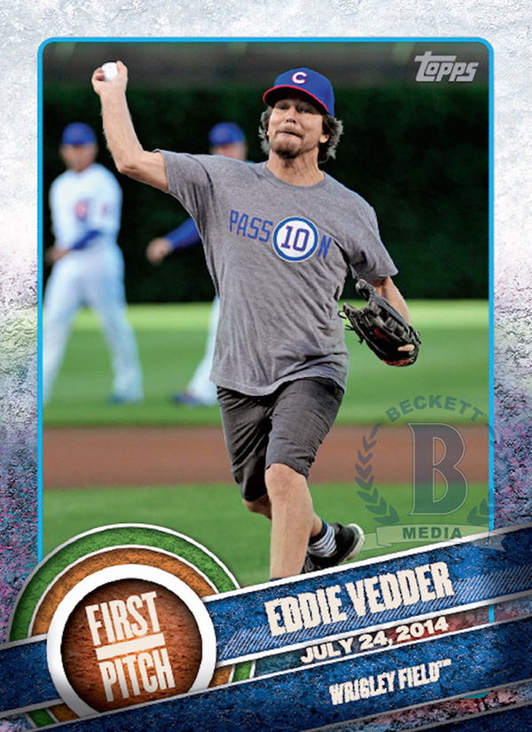 Eddie Vedder con la maglia dei Chicago Cubs