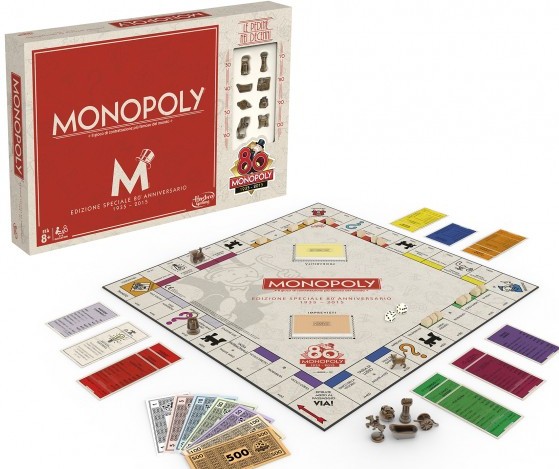 L'edizione speciale del Monopoly 80° Anniversario.