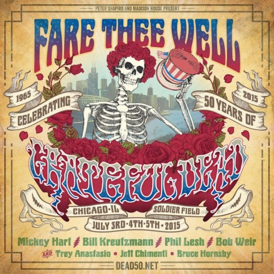 La locandina dell'ultimo concerto dei Grateful Dead