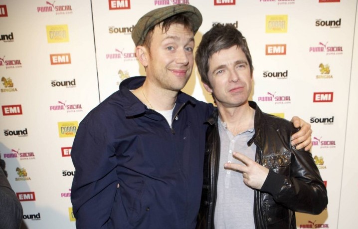 Albarn dei Blur e Gallagher ai Brit Awards del 2012, quando ormai avevano fatto pace.
