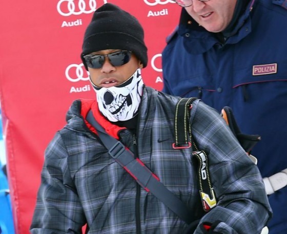 Tiger Woods sulle piste di Cortina