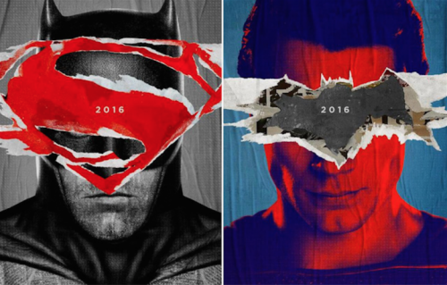 La locandina teaser di "Batman V Superman: Dawn of Justice”, che uscirà nel 2016