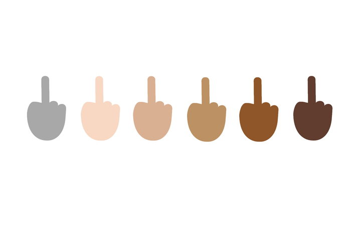 Il dito medio presente tra le Emoji dell'aggiornamento di Windows 10