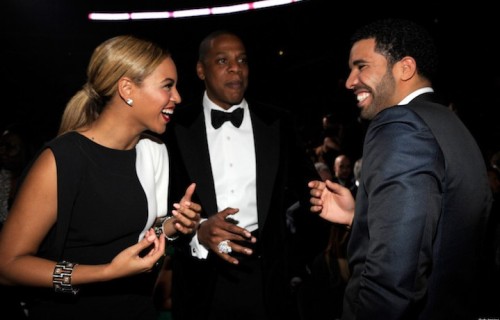 Drake e Beyoncé all'edizione 55 dei Grammy. Fonte: Facebook