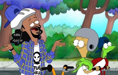 Snoop Dogg nei panni animati di Street Dogg per il cartone "Sanjay and Craig"