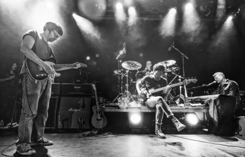 I Blur, Coxon sulla sinistra. Foto: Facebook