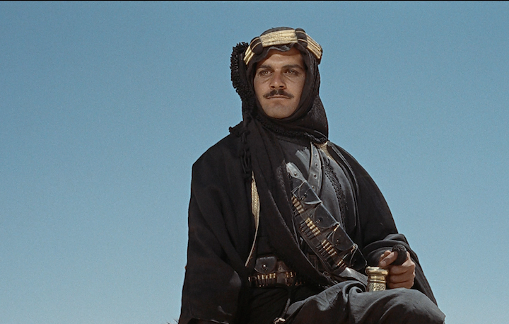 Omar Sharif in un frame di "Lawrence d'Arabia"