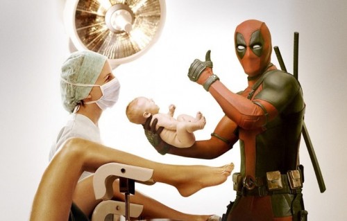 Deadpool riesce sempre nei suoi intenti. Anche nel far nascere i bambini. Fonte: Facebook