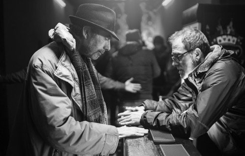 Claudio Caligari e Valerio Mastandrea sul set di "Non essere cattivo". Foto: Matteo Graia