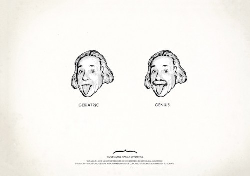 Mario Bros, Che Guevara, Einstein: li avevate mai visti senza i loro caratteristici "moustaches" ?