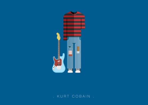 Fred Birchal, illustrazioni, costumi famosi, The Ramones, Kurt Cobain, Johnny Cash, The Beatles