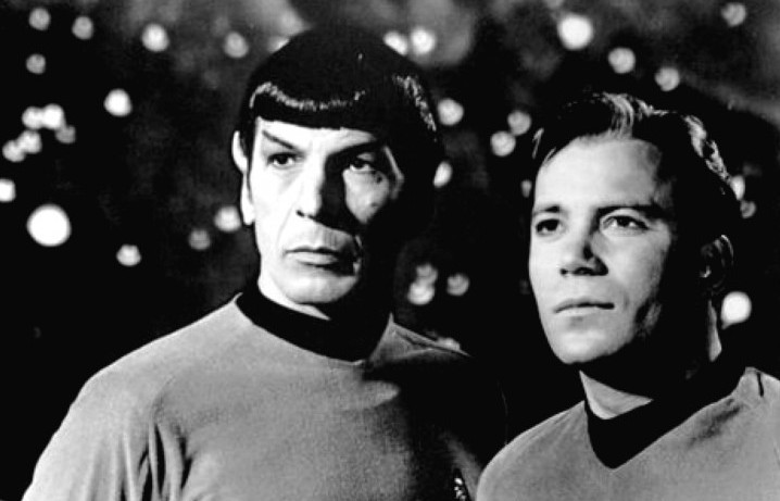 Leonard Nimoy e William Shatner in Star Trek, nel 1968