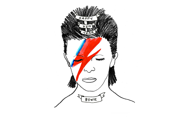 David Bowie sulle cartoline dell'illustratrice Deer Dana