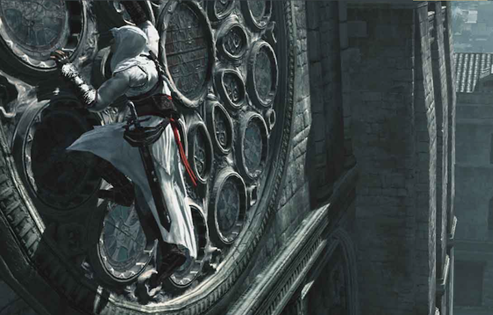 Un frame del primo videogioco di "Assassin's Creed"