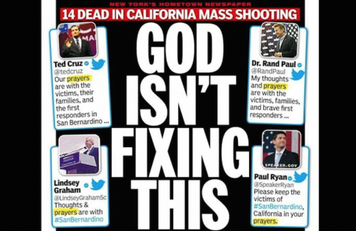Prima pagina del Daily News dopo la sparatoria a San Bernardino