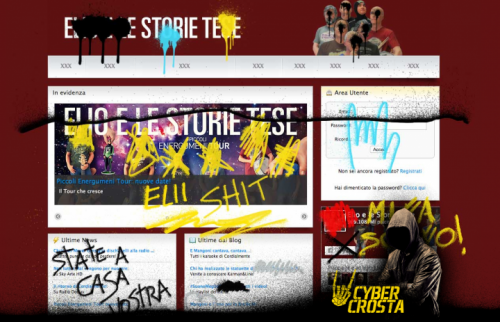 Cyber Crosta ha hackerato il sito degli Elio e le Storie Tese da questa mattina