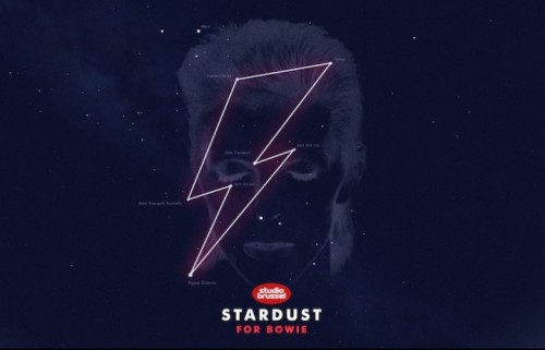 Uno screenshot dal sito Stardust per Bowie