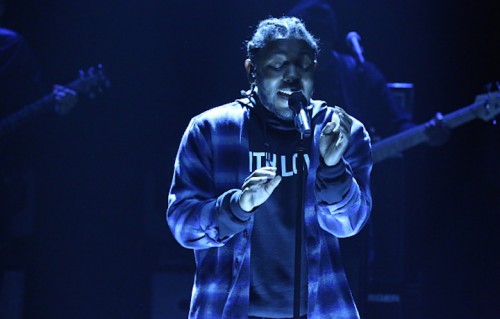 Kendrick Lamar ospite al The Tonight Show Starring Jimmy Fallon. Foto: Douglas Gorenstein/NBC/NBCU Photo Bank via Getty Images