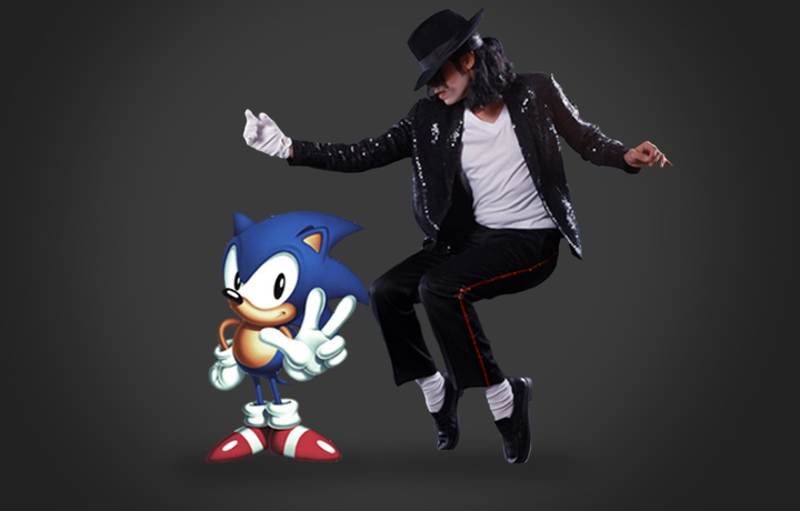 Michael Jackson e "Sonic", il protagonista della saga di videogame