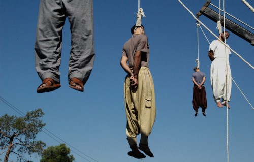 Quattro condannati a morte per impiccagione in Iran. Foto AFP/Getty Images