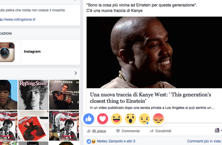 Kanye West lancia una nuova traccia, che reazione ti provoca? Inauguriamo la nuova funzione di Facebook con lui?