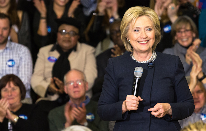 Hillary Clinton in New Hampshire, foto di Natasha Moustache/WireImage