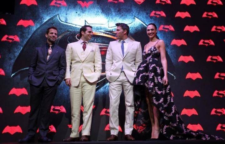 Ben Affleck, Henry Cavill, Zack Snyder e Gal Gadot alla prima di "Batman V Superman" a L.A.