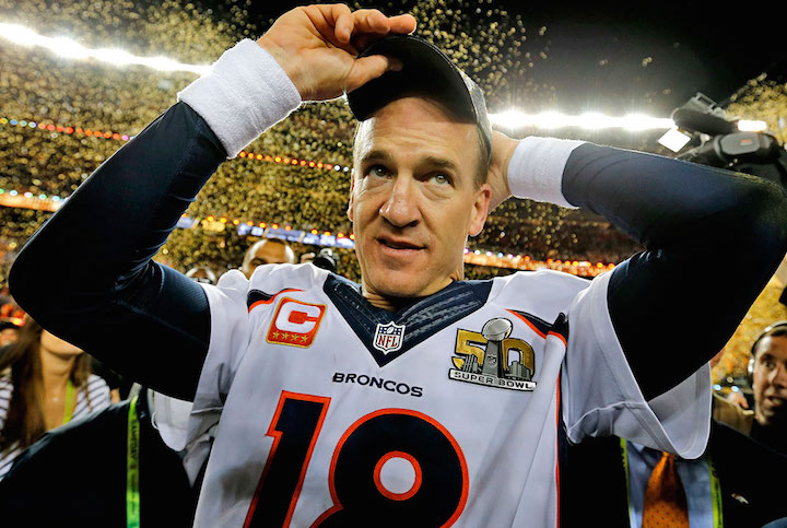 Peyton Manning dopo l'ultimo Super Bowl vinto. Foto: Ben Liebenberg/NFL
