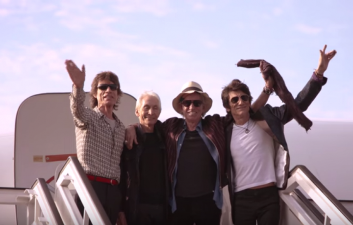 Un frame del video dei Rolling Stones alla Ciudad Deportiva de L'Avana, Cuba. Il 25 marzo scorso