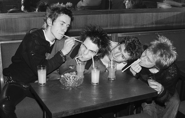 I Sex Pistols nel 1977, foto Bob Gruen