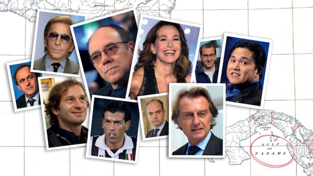 Dettaglio della copertina de L'Espresso uscito venerdì 8 aprile, con i primi 100 nomi italiani nei Panama Papers