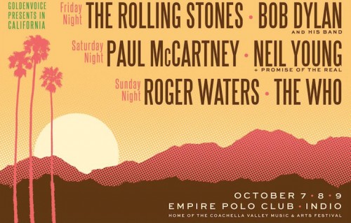 Desert Trip si svolgerà il 7, l'8 e il 9 ottobre