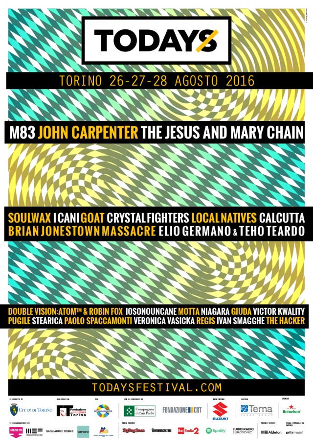 Todays Festival, dal 26 al 28 agosto a Torino